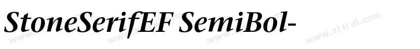 StoneSerifEF SemiBol字体转换